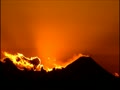 日没後の富士山